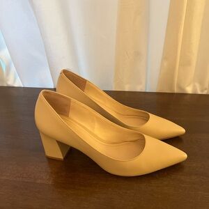 Marc Fisher Leather Block Heel Pumps